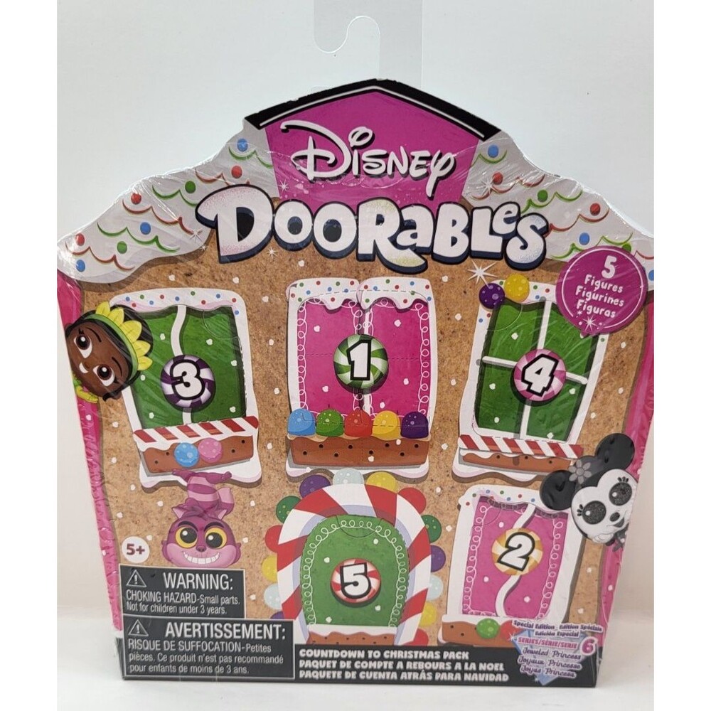 Disney Doorables Series 6 Countdown to Christmas 5 Figures Jeweled Princess NEW
